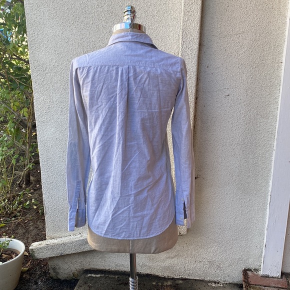 BD Baggies linen blend Italian luxury brand light grey button down blouse - Picture 9 of 14